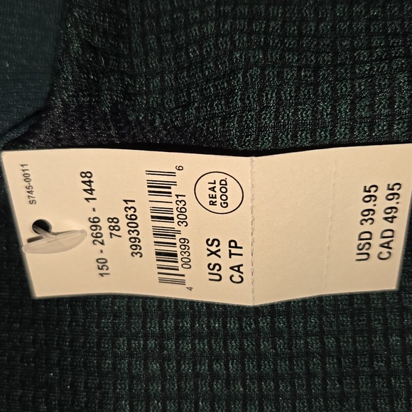 NWT Offline By Aerie Dark Green Recharge High Neck Racerback Workout Bra Top - Picture 3 of 4